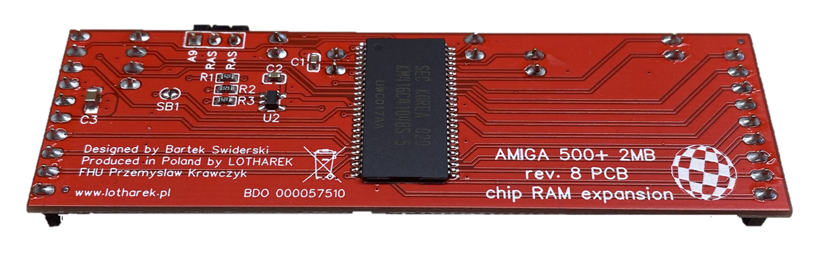 Amiga 500  2MB CHIP RAM MODULE
